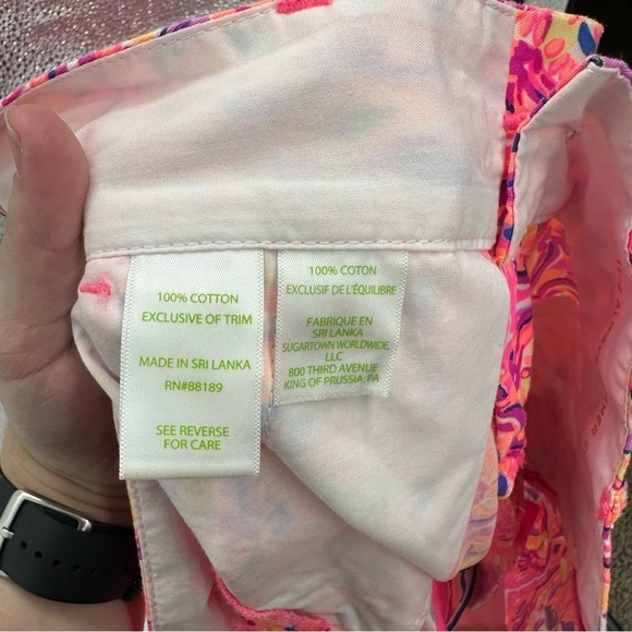 Lilly Pulitzer Shorts Lilly Pulitzer Callahan Cotton Shorts In Pink Fusion 5” - Picture 3 of 4